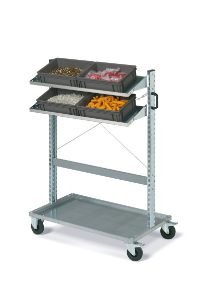 Assembly trolley FOX with ATHENA boxes Dim. 300x200x120h Replast