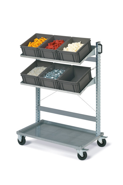 Assembly trolley FOX with ATHENA boxes Dim. 400x300x220h Replast