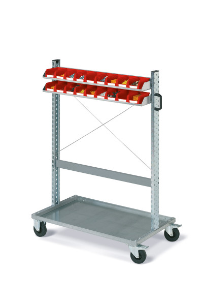 Montage Rollwagen mit COMPAT Kleinteilebehälter Grösse.1 Farbe: rot