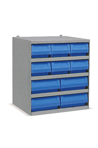 Industrial shelving systems with 10 RK bins Depth.400mm