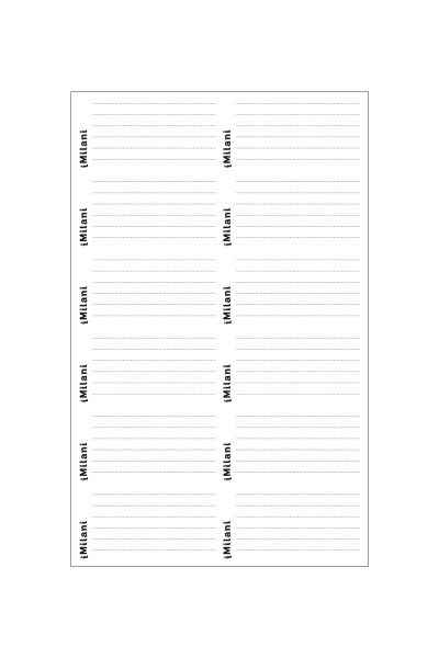 Feuille de 12 étiquettes pour taille 4 - 4A5