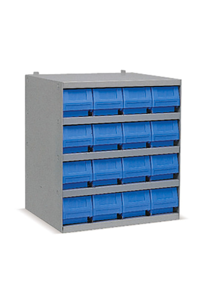 Industrial shelving systems with 16 RK bins Depth.400mm